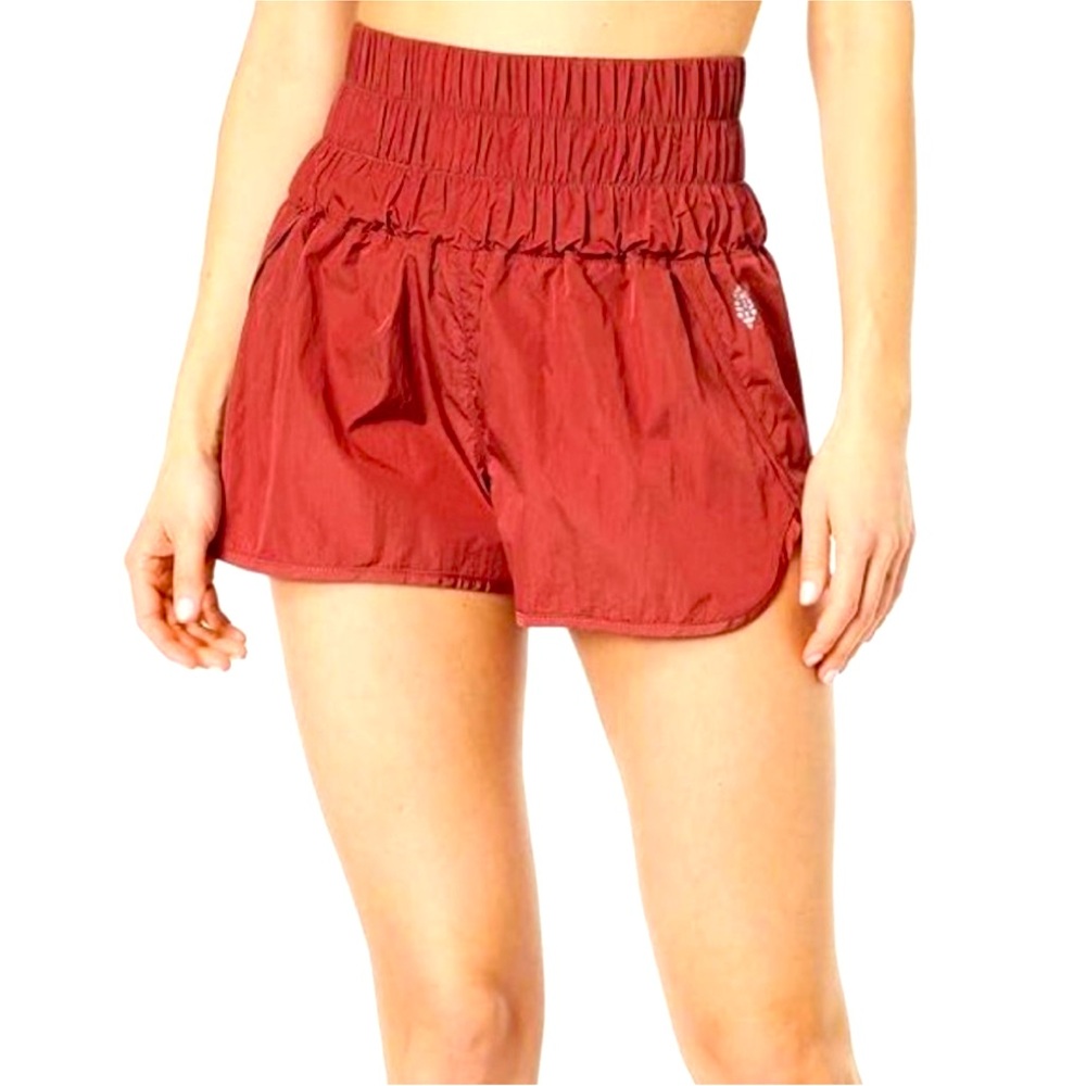NWOT - Free people movement the way home RED shorts, lined, X-Small